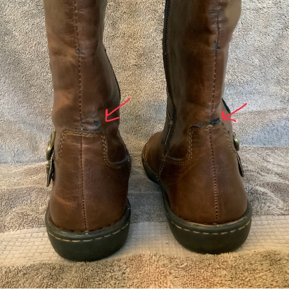 DISTRESSED FAUX LEATHER BOOTS. - Picture 7 of 14